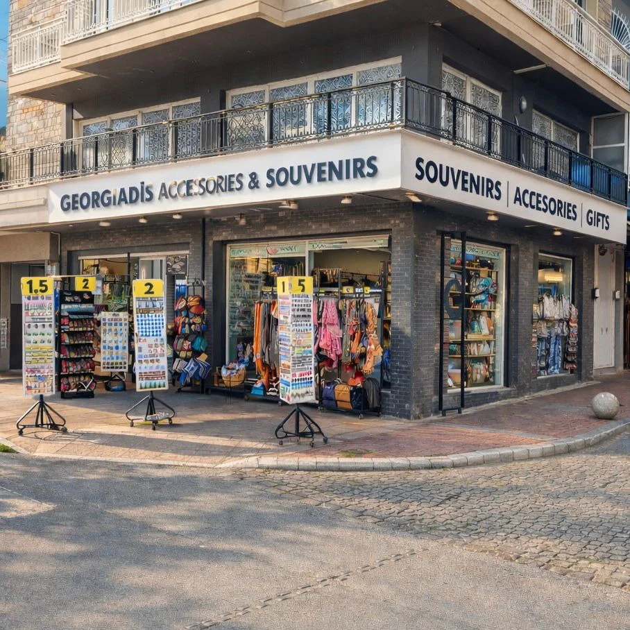 Georgiadis Accessories & Souvenirs, pamja e jashtme dyqanit në Aleksandrupoli
